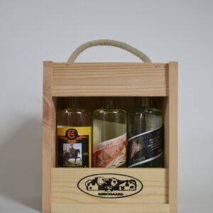 Trækasse med 6 * 6 cl. Økvavit